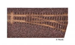 TILLIG 86513 - H0 Gleisbettung Elitegleis dunkel (braun) für rechte Weiche 15°
